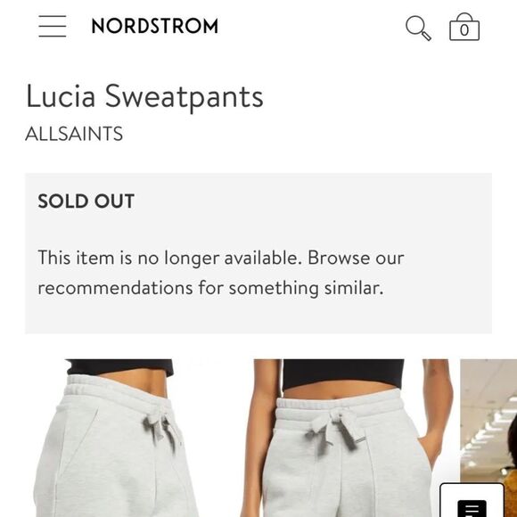 AllSaints Lucia Sweatpants size 6 NWT mauve - Picture 7 of 9